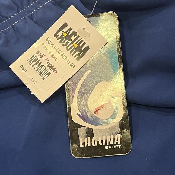 NEW Laguna Sport Swim Trunks Board Shorts Blue Mens Size 3XL Pockets Mesh Lined - Picture 7 of 14